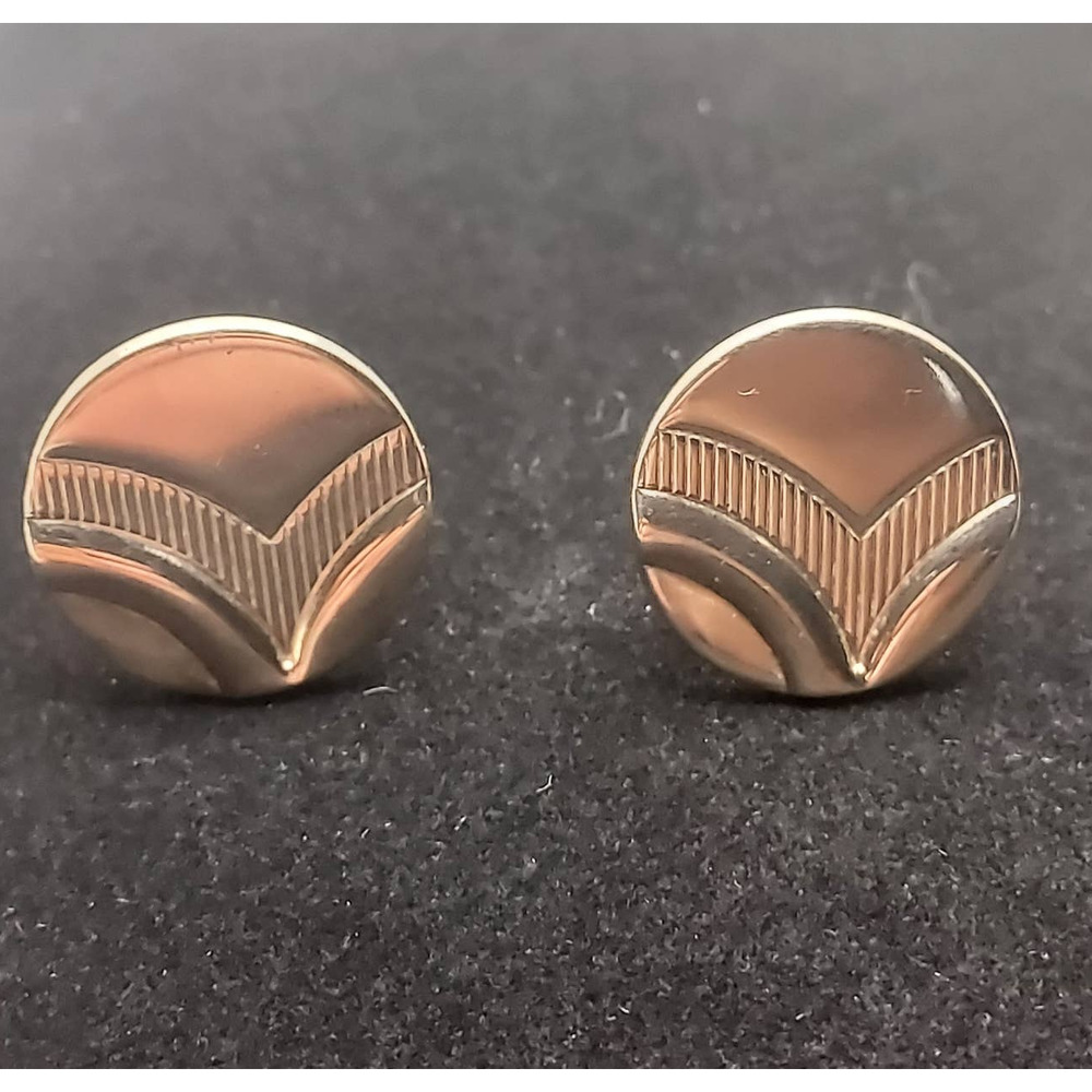 Vintage Gold Tone Geometric Swank Cufflinks